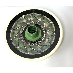 Ikebana Ware Large Ikebana Suiban Vase Japanese Pottery Floral Art 11.5" Dmtr